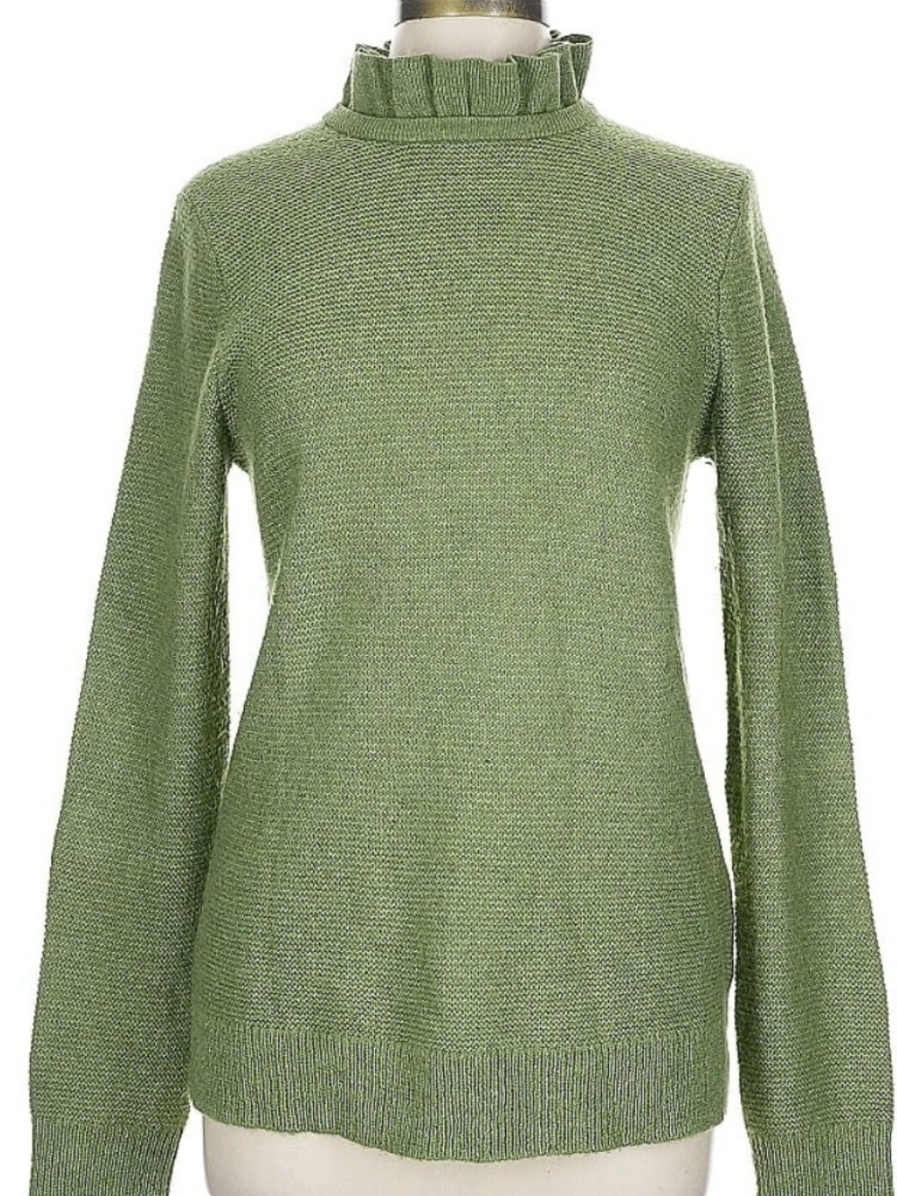 J Crew Alpaca Blend Ruffle Neck Sweater
